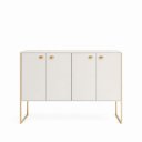 Ver imagem 1 de Aparador Buffet Multiuso 4 Portas em Mdf – Armário Decorativo para Sala, Sala de Jantar ou Hall:bran