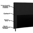 Ver imagem 2 de Cabeceira Para Cama Box Luna King 1,93cm Laminado Preto - FdECOR