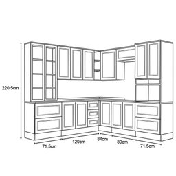 Cozinha Modulada Americana 05 Cinza - Henn - 3