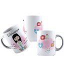 Ver imagem 1 de Caneca Branca de Porcelana Profissões Fofas Veterinaria