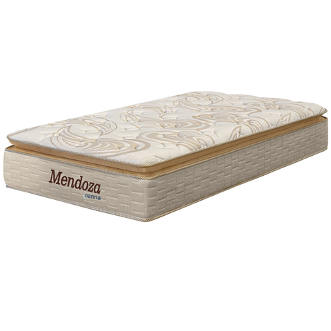 Colchão Solteiro King Mendoza Molas Ensacadas Pillow Top 96x203x34cm - Extra Macio