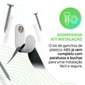 Suporte Versátil: Gancho de Parede para Bolsa, Mochila, Multiuso, Organizador, Jaqueta,toalha-branco - 6