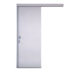 Porta de Correr Ecopratico Branco 210x90 lisa com Fechadura Ecookits - 1