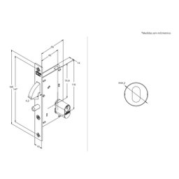 Porta de Correr Ecopratico Branco 210x90 lisa com Fechadura Ecookits - 4