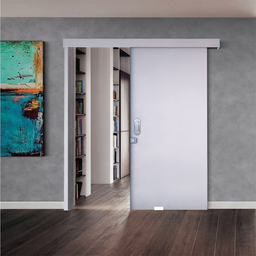 Porta de Correr Ecopratico Branco 210x90 lisa com Fechadura Ecookits - 2