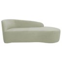 Ver imagem 2 de Recamier Curvo Orgânico 140cm 2 Lugares Lado Direito para Sala Estar Bouclé Paris Verde Oliva