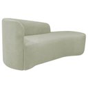 Ver imagem 4 de Recamier Curvo Orgânico 140cm 2 Lugares Lado Direito para Sala Estar Bouclé Paris Verde Oliva