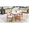 Conjunto Sala De Jantar Mesa Ester 140x90 Madeira Maciça 04 Cadeiras Ana - 2