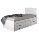 Ver imagem 1 de Cama Multifuncional Juvenil Júlia 5 Gavetas Branco - Conquista