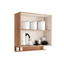 Ver imagem 2 de Armário Aéreo P/ Cozinha Alpha 2502 C/ 2 Portas 80cm Cinza - Carraro