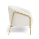 Ver imagem 4 de Poltrona Sala Industrial Alta Dourado Stella Bouclê Cinza D03 - D’Rossi