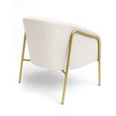 Ver imagem 5 de Poltrona Sala Industrial Alta Dourado Stella Bouclê Cinza D03 - D’Rossi