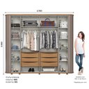 Ver imagem 3 de Guarda-roupa Casal Cantos Arredondados com Ripado Premium