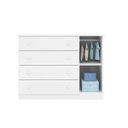 Ver imagem 3 de Berço Mini Cama Americano C/ Colchão + Cômoda Sapateira Aquarela Mdf Branco para Quarto Infantil
