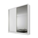 Ver imagem 2 de Guarda Roupa Solteiro com Espelho Mdf 3 Gavetas - Toledo-branco - Móveis Novo Horizonte