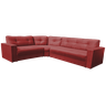 Canto Oriente Com Chaise - Suede Liso - 6 Lugares - Vermelho - 4
