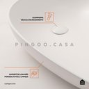 Ver imagem 4 de Cuba De Apoio Para Banheiro Gota Slim Louça Cerâmica 76,5 cm Pingoo.casa - Branco Fosco