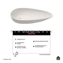 Ver imagem 2 de Cuba De Apoio Para Banheiro Gota Slim Louça Cerâmica 76,5 cm Pingoo.casa - Branco Fosco