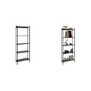 Ver imagem 4 de Kit 2 Estantes para Livros Altas Industrial Aço 5 Prateleiras 187cmx80cm Active Yescasa