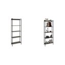 Ver imagem 4 de Kit 2 Estantes para Livros Altas Industrial Aço 5 Prateleiras 160CMX187CM Active Yescasa