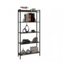 Ver imagem 5 de Kit 2 Estantes para Livros Altas Industrial Aço 5 Prateleiras 187cmx80cm Active Yescasa