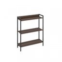 Ver imagem 7 de Kit 2 Estantes para Livros Industrial 3 Prateleiras 160CMX104CM Active Yescasa Marrom/Nogal