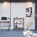 Ver imagem 6 de Kit 2 Estantes para Livros Industrial 3 Prateleiras 104cmx160cm Active Yescasa