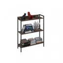 Ver mais imagens de Kit 2 Estantes para Livros Industrial 3 Prateleiras 160CMX104CM Active Yescasa Marrom/Nogal