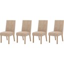 Ver imagem 1 de Cadeira Sala de Jantar Anne Kit 4 Un Nature/courano/creme - Henn