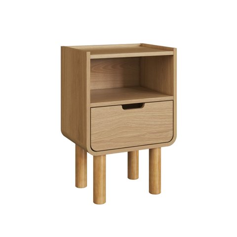 Mesa Cabeceira Orgânica 40cm com Gaveta Aura Artesano