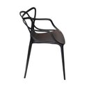 Ver imagem 3 de Conjunto com 6 Cadeiras Allegra Preta Polipropileno