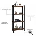 Ver imagem 3 de Kit 2 Estantes para Livros Médias Industrial Aço 4 Prateleiras 120CMX146CM Active Yescasa
