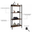 Ver imagem 3 de Kit 2 Estantes para Livros Médias Industrial Aço 4 Prateleiras 146cmx60cm Active Yescasa