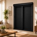 Ver imagem 2 de Porta com Persiana Integrada Manual Preta 150x240 cm