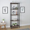 Ver imagem 4 de Kit 2 Estantes para Livros Altas Industrial Aço 5 Prateleiras 187CMX60CM Active Yescasa