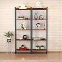Ver imagem 1 de Kit 2 Estantes para Livros Altas Industrial Aço 5 Prateleiras 187CMX60CM Active Yescasa
