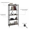 Kit 2 Estantes para Livros Altas Industrial Aço 5 Prateleiras 187cmx80cm Active Yescasa - 3