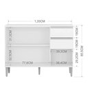 Ver imagem 2 de Balcão de Pia Aline Chocolate Off White - Poquema