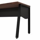 Ver imagem 7 de Plataforma de Trabalho Individual 120cm Industrial Tampo Chanfrado com Caixa de Tomadas Executive Louro Preto Marrom