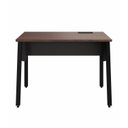 Ver imagem 4 de Plataforma de Trabalho Individual 120cm Industrial Tampo Chanfrado com Caixa de Tomadas Executive Louro Preto Marrom