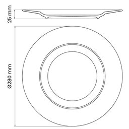 Prato Raso 28 cm Porcelana Gabrielle Tramontina 96011001 - 3