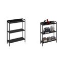 Ver imagem 6 de Kit 2 Estantes para Livros Industrial 3 Prateleiras 160CMX104CM Active Yescasa Preto/Ônix