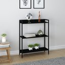 Ver imagem 4 de Kit 2 Estantes para Livros Industrial 3 Prateleiras 160CMX104CM Active Yescasa Preto/Ônix