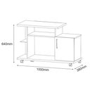 Ver imagem 3 de Rack Decorativo Compacto Frodo 100cm Nature/off White G26 - Gran Belo