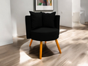 Ver imagem 4 de Kit 2 Poltronas Isah – Decorativas e Estofadas de Luxo - Preto