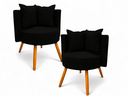 Ver imagem 7 de Kit 2 Poltronas Isah – Decorativas e Estofadas de Luxo - Preto