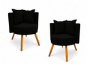 Ver imagem 5 de Kit 2 Poltronas Isah – Decorativas e Estofadas de Luxo - Preto