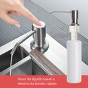 Ver imagem 4 de Dispenser Detergente Porta Sabonete Liquido Embutir 500ml Inox 304 Escovado
