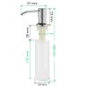 Dispenser Detergente Porta Sabonete Liquido Embutir 500ml Inox 304 Escovado - 8