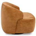 Ver imagem 6 de Kit 02 Poltronas Decorativas Giratória Orgânica Sala Living Barolo L06 Couríssimo Whisky - Lyam Deco